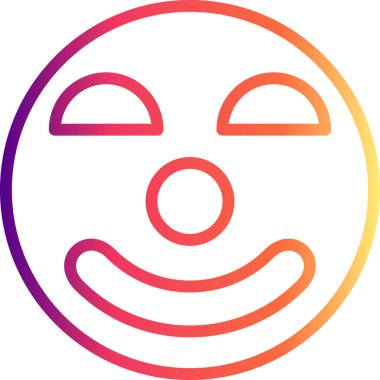 Palyaço Eşsiz Düz Dijital Tasarım Nesnesi