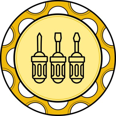 Tornavida simgesi vektör illüstrasyon tasarımı