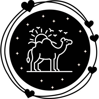 Deve Yüksek Çözünürlüklü Minimum Vektör Tasarımı