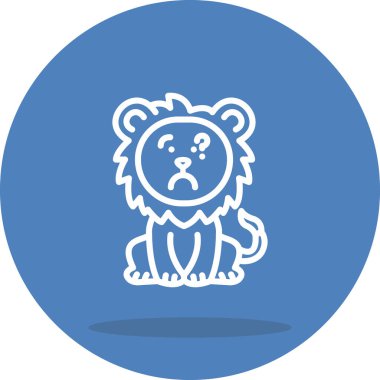 Düşünen Aslan Eşsiz Soyut Damgalama Grafik ŞekliName