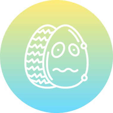 Paskalya Siniri Yumurta Asgari Düz Yaratıcı Grafik Tasarımı