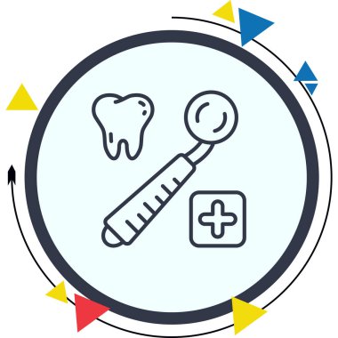 Diş Aynası Yaratıcı Eşsiz Markalaştırma Vektörü Elementi