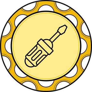 Tornavida simgesi vektör illüstrasyon tasarımı