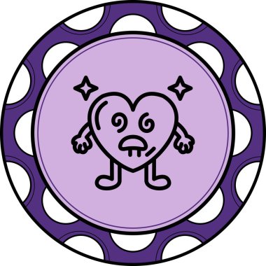 Sersemlemiş Kalp Dinamik Modern Yaratıcı Vektör Varlığı