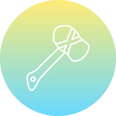 Eski Taş Çekiç Minimum Düz Kullanıcı Deneyimi Sembolü