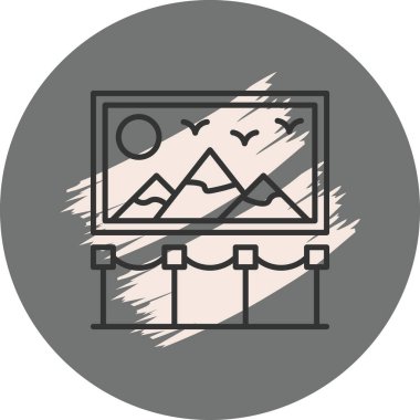 Peyzaj Sergisi Yaratıcı Modern Düz Vektör Tasarımı