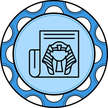 Firavun Tarihi Belgesi Eşsiz Soyut Markalaştırma Grafiksel Şekli