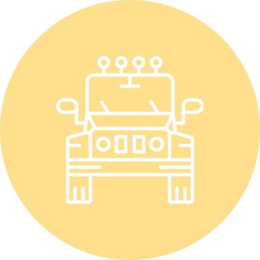 Jeep Minimum Düz Kullanıcı Deneyimi Sembolü