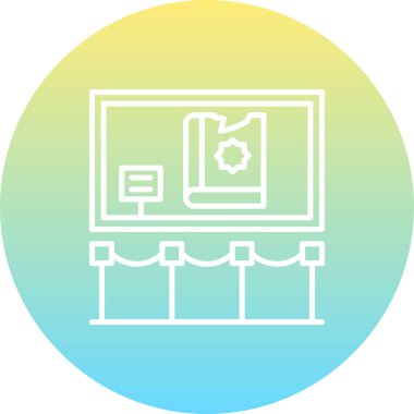 Müze Kitap Sergisi Eşsiz Web Grafiksel İllüstrasyonu