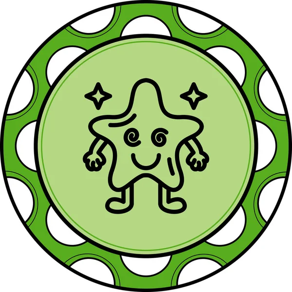 Hipnotize edilmiş Yıldız Zarif Modern Yaratıcı Sanat Sembolü