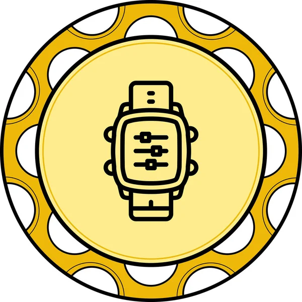 Akıllı Saat Rafine Edilen Zarif Vektör Sanat Nesnesini Denetliyor