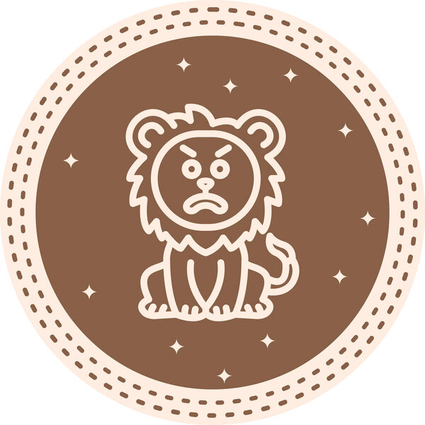 Angry Lion Minimal Flat Creative Graphic Design