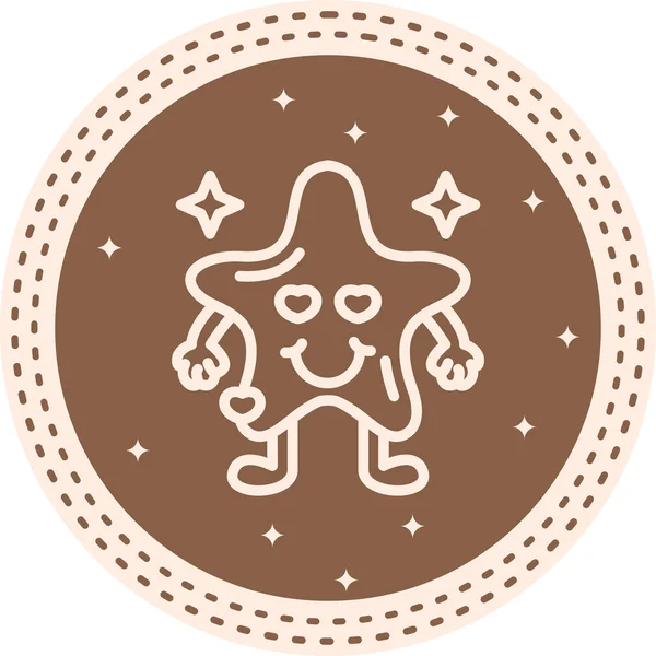 Kalpli Gülümseyen Yıldız Dinamik Yaratıcı Dijital Grafik ŞekliName