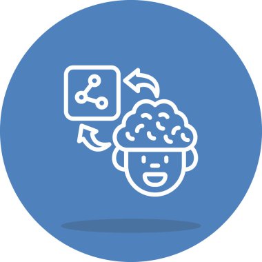 Beyin Paylaşımı Modern Düz Vektör Tasarımı