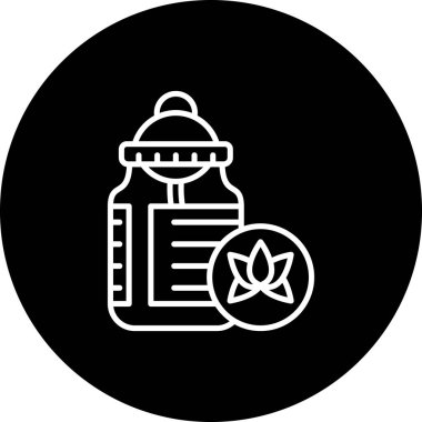 Kenevir tohumu yağı benzersiz Yenilikçi Dijital Grafik Sembolü