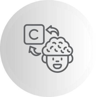 Beyin Telif Hakları Zarif Modern Yaratıcı Sanat Sembolü