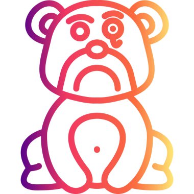 Dedektif Ayı Yenilikçi Düz Ürün Tasarım Sembolü