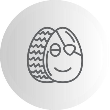 Paskalya Korsanı Yumurta Eşsiz Düz Dijital Tasarım Nesnesi