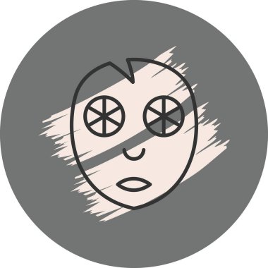 Yüz maskeli Zarif Vektör Sanat Nesnesi