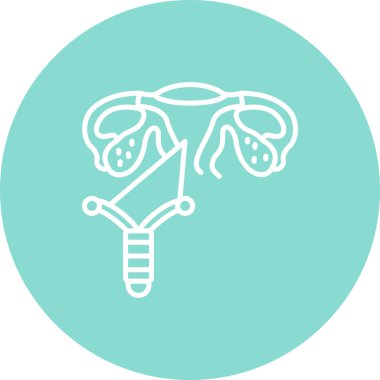 Rahim içi Aygıt Zarif Minimum Dijital Grafik Sembolü