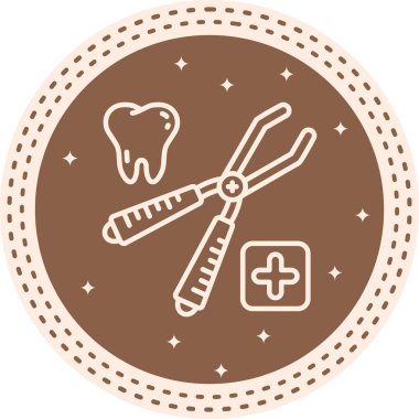 Diş Kıskacı Minimum Düz Yaratıcı Grafik Tasarımı