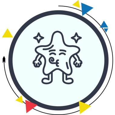 Yıldız Partisi Şık Dijital Tasarım Sembolü