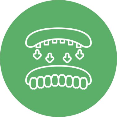 Takma dişler Kalın Web Grafik Çizimi