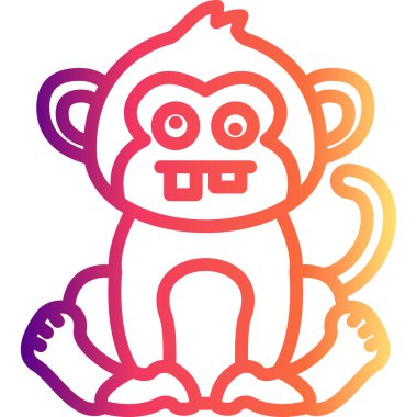 Çirkin Maymun Seçkin Dijital Tasarım Sembolü