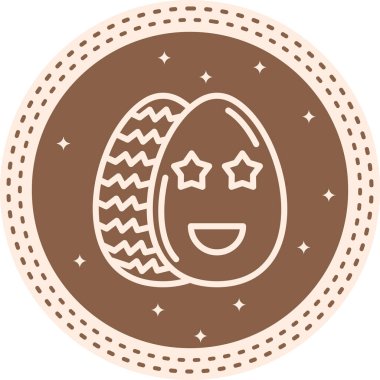 Paskalya Yıldızlı Yumurta Asgari Kalite Grafik Sembolü