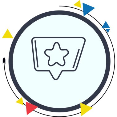 Yıldız Fikri Yaratıcı Fonksiyonel Web Grafik Sembolü