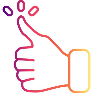 Başparmak Yukarı Yaratıcı Dinamik Web Tasarımı Nesnesi