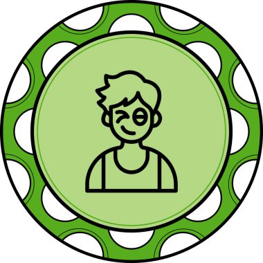 Boy Wink Modern Dengeli Marka Vektörü Sembolü