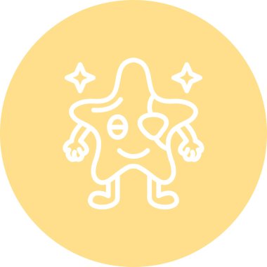 Korsan Yıldız Zarif Modern Yaratıcı Sanat Sembolü