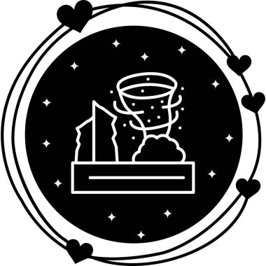 Sandstorm Yüksek Çözünürlüklü Düz Tasarım Sembolü