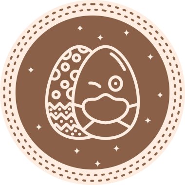 Paskalya Maskeli Yumurta Zarif Modern Markalaştırıcı Varlığı