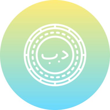 Bahreyn Madeni Parası Minimum Düz Yaratıcı Grafik Tasarımı