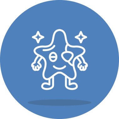 Korsan Yıldızı Minimum Düz Yaratıcı Grafik Tasarımı