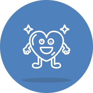 Çılgın Kalp Yaratıcı Modern Düz Vektör Tasarımı