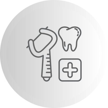 Diş Hekimi Asgari Düz Vektör İllüstrasyonu