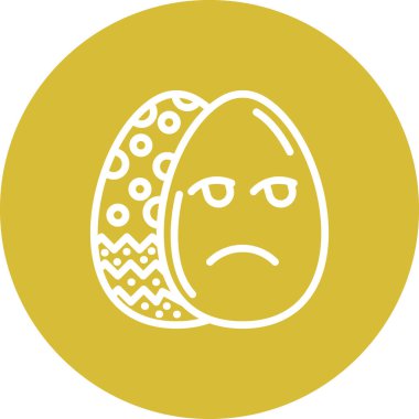 Paskalya Eğlenilmemiş Yumurta Eşsiz Yenilikçi Dijital Grafik Sembolü