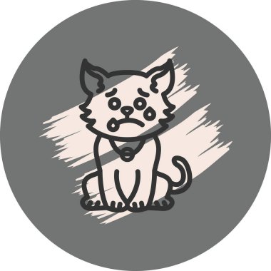 Terli Kedi ile Endişeli Belirgin Asgari Damgalama Vektör Varlığı