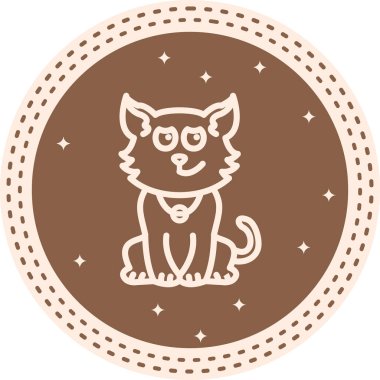 Yuvarlanan Gözlü Kedi Modern Soyut Yaratıcı Tasarım Varlığı