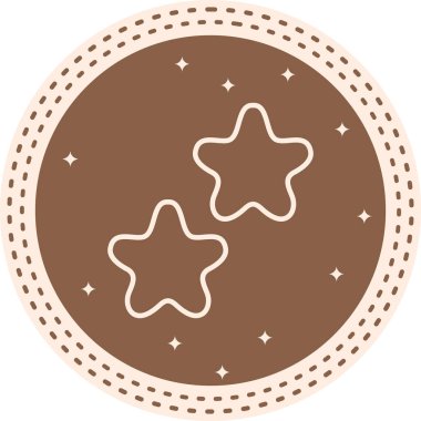 2 Yıldızlı Dengelenmiş Düz Modern Tasarım Elemanı