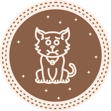 Mide bulandırıcı kedi Modern Dijital Tasarım Elementi