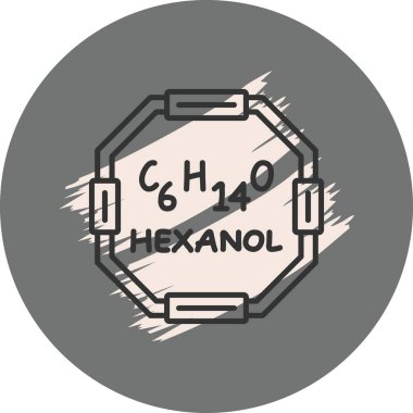 Hexanol Eşsiz Düz Dijital Tasarım Nesnesi