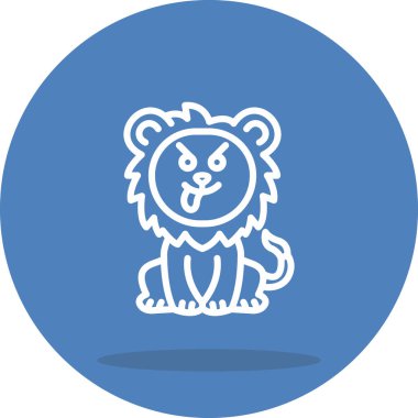 Aslan Alaycısı Profesyonel Asgari Yaratıcı Grafik Nesnesi