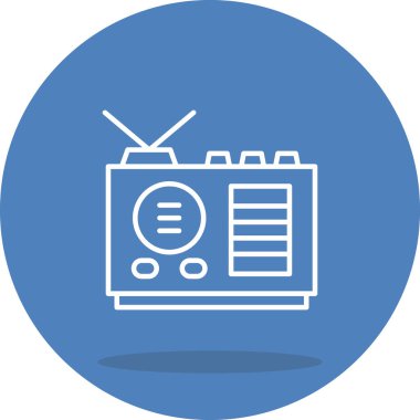 Radyo Sofistike Özel Vektör Sanatı Objesi