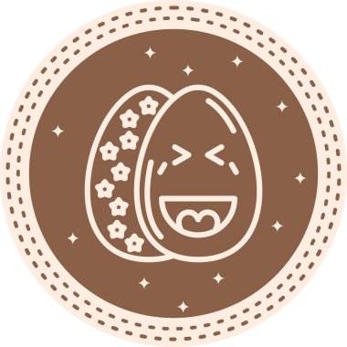 Paskalya Gülen Yumurta Modern Soyut Tasarım Varlığı