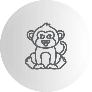 Maymun Dili Premium Çağdaş Düz Vektör Özelliği