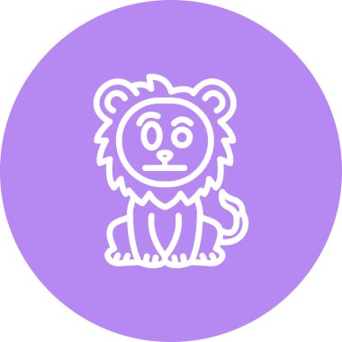 Şüpheli Aslan Aslanı Minimum Sofistike Markalaştırma Tasarım Varlığı